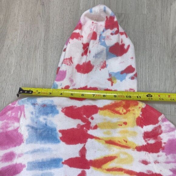 Anthropologie Electric Yoga Cardigan Womens Small Petite Tie Dye Emira Hooded - Picture 8 of 8